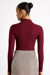 Crawford Black Long Sleeve Mock Neck Bodysuit