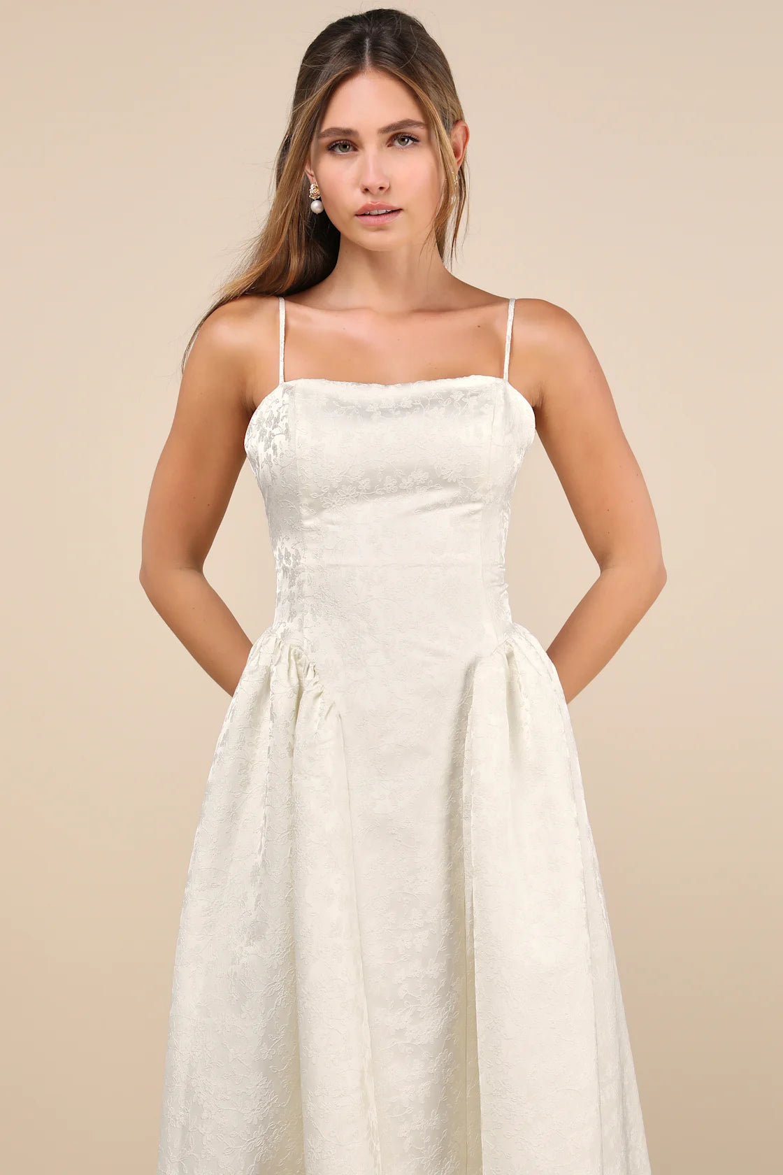 Cascading Crush Emerald Tiered Bustier Midi Dress