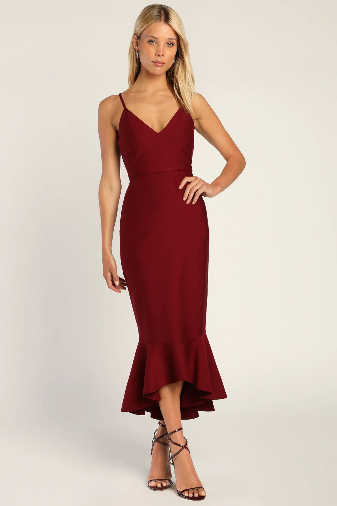 Stun Like Me White Bodycon Trumpet Hem Midi Dress