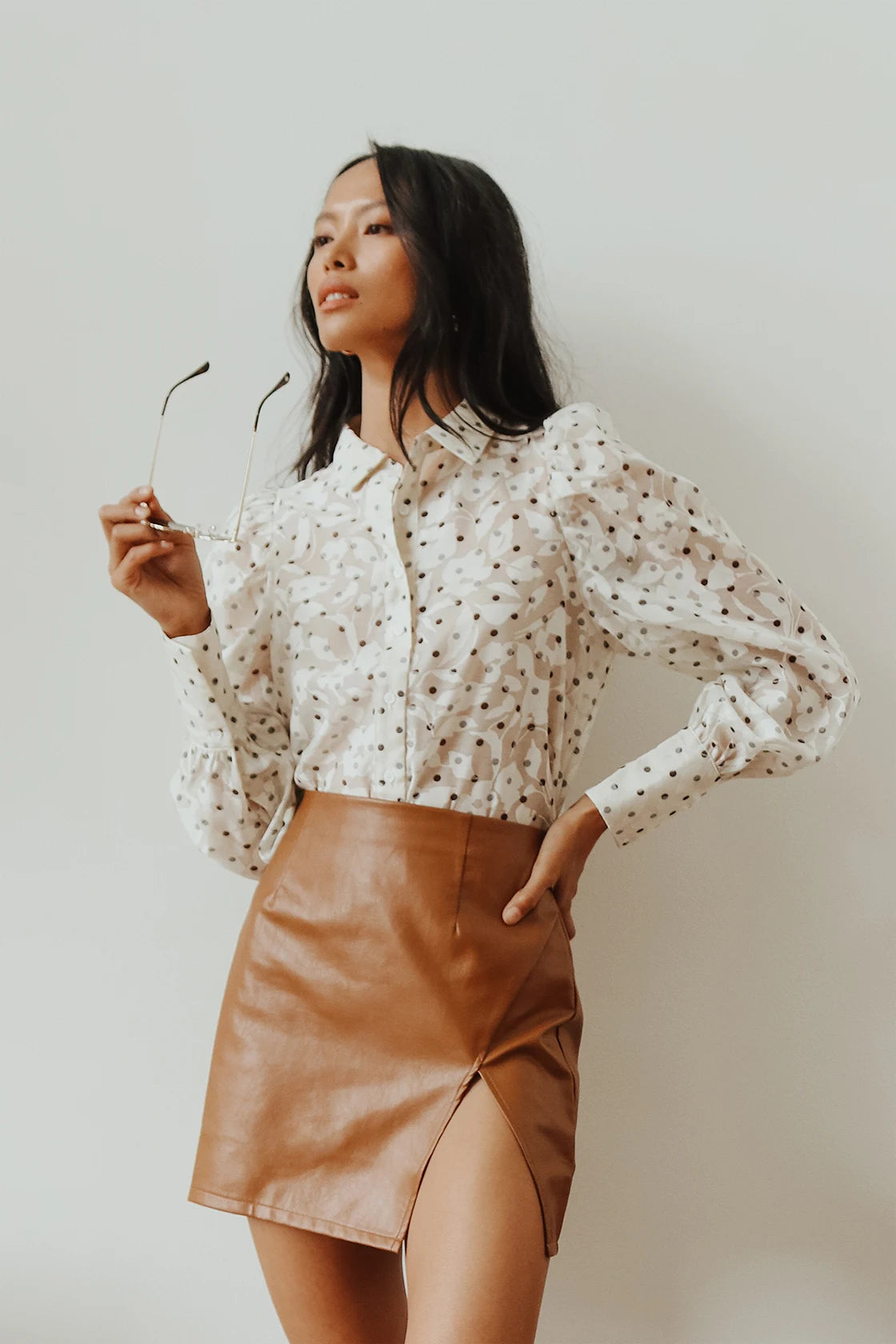 Walking the Walk Black Vegan Leather Mini Skirt