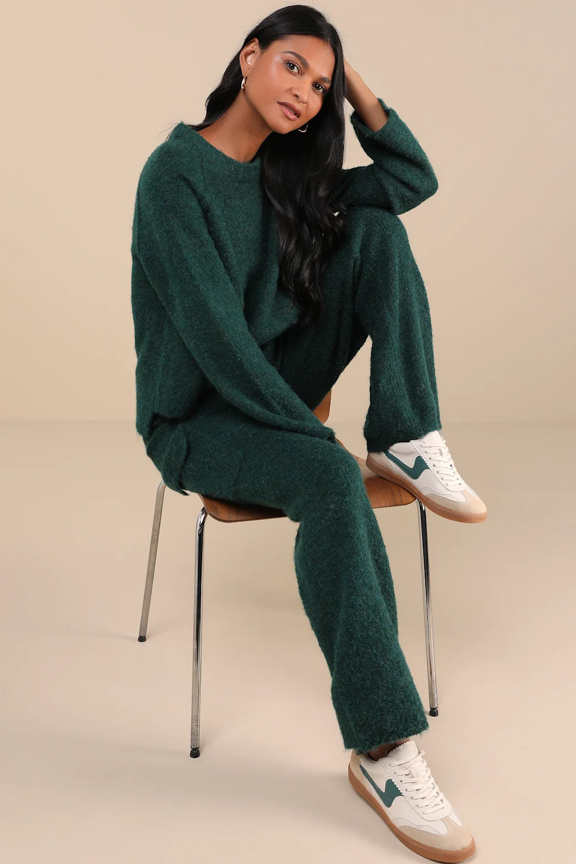 Signature Sunday Heather Beige Knit Sweater Pants