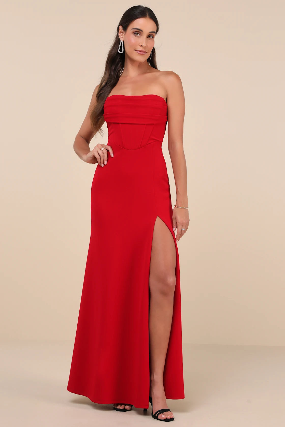 Spellbinding Allure Blue Bustier Strapless Mermaid Maxi Dress